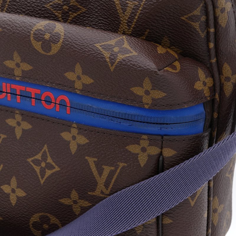 Louis Vuitton 路易威登 Monogram Outdoor Messenger 郵差包  PM 棕色 藍色 雙色 拚色 帆布 拉鍊郵差包 肩背包 斜背包-8