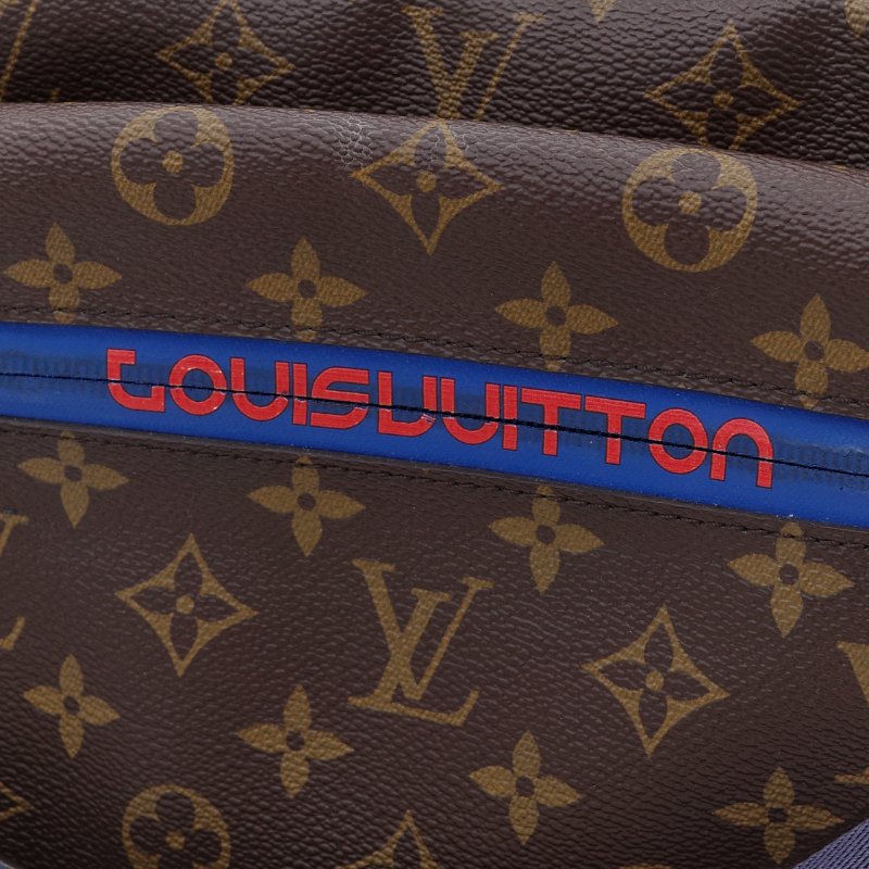 Louis Vuitton 路易威登 Monogram Outdoor Messenger 郵差包  PM 棕色 藍色 雙色 拚色 帆布 拉鍊郵差包 肩背包 斜背包-10