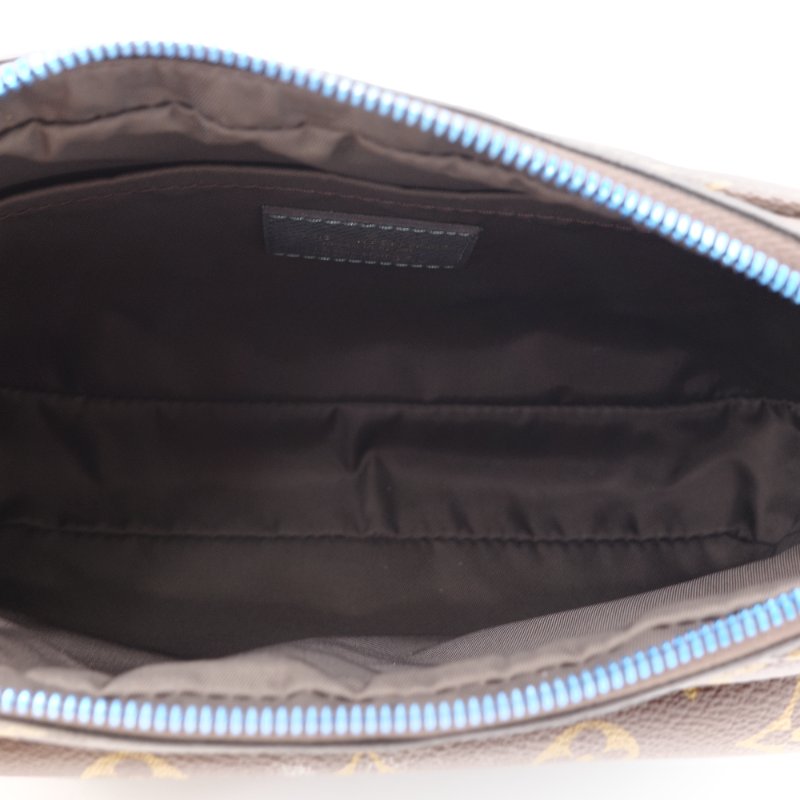 Louis Vuitton 路易威登 Monogram Outdoor Messenger 郵差包  PM 棕色 藍色 雙色 拚色 帆布 拉鍊郵差包 肩背包 斜背包-16