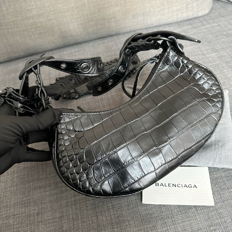 Balenciaga巴黎世家 le cagole 鱷壓褶皺牛皮 XS-3