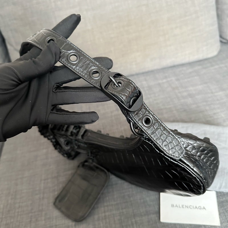 Balenciaga巴黎世家 le cagole 鱷壓褶皺牛皮 XS-4