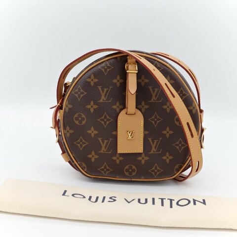 Louis Vuitton 路易威登 Boite Chapeau Souple 大號 圓餅包 MM 老花帆布 斜背包 肩背包