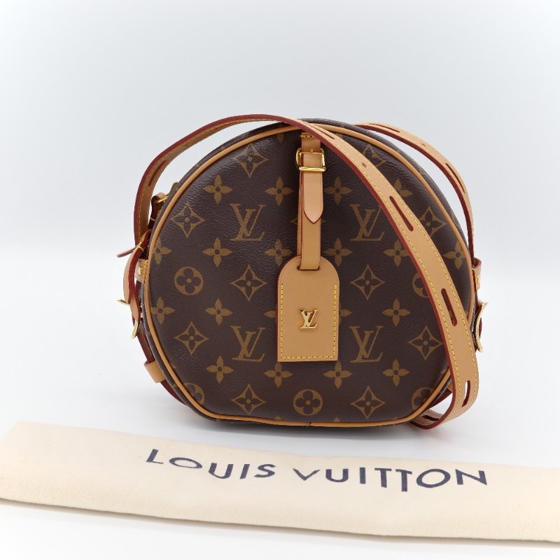 Louis Vuitton 路易威登 Boite Chapeau Souple 大號 圓餅包 MM 老花帆布 斜背包 肩背包-0