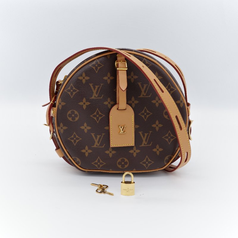 Louis Vuitton 路易威登 Boite Chapeau Souple 大號 圓餅包 MM 老花帆布 斜背包 肩背包-1
