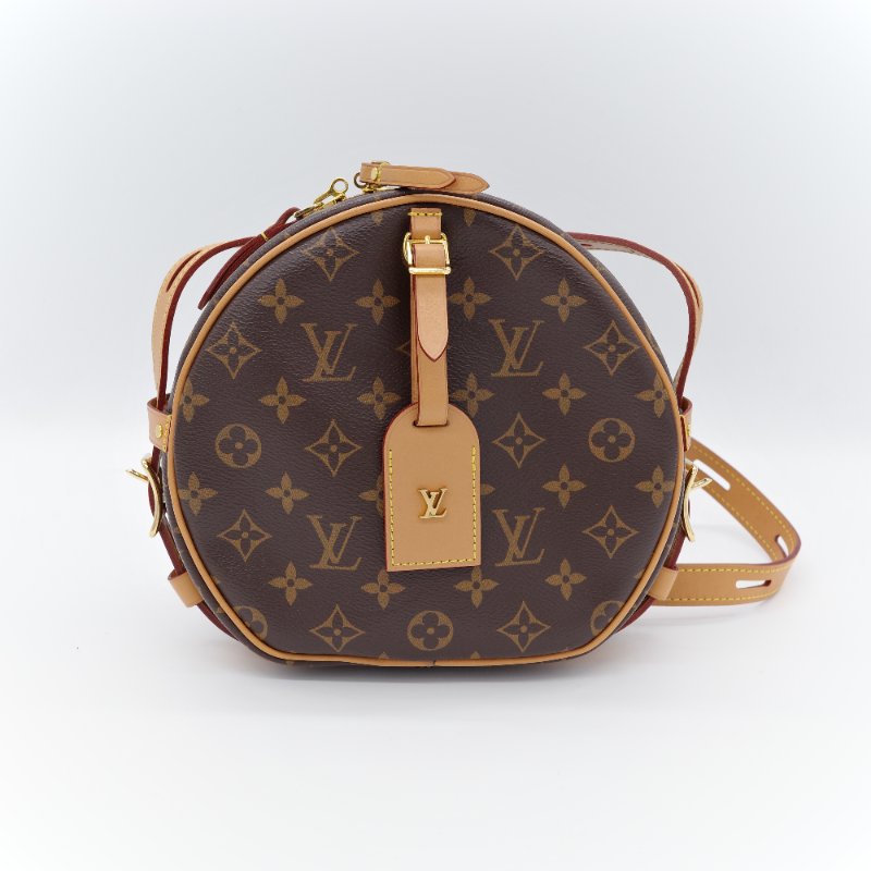 Louis Vuitton 路易威登 Boite Chapeau Souple 大號 圓餅包 MM 老花帆布 斜背包 肩背包-2