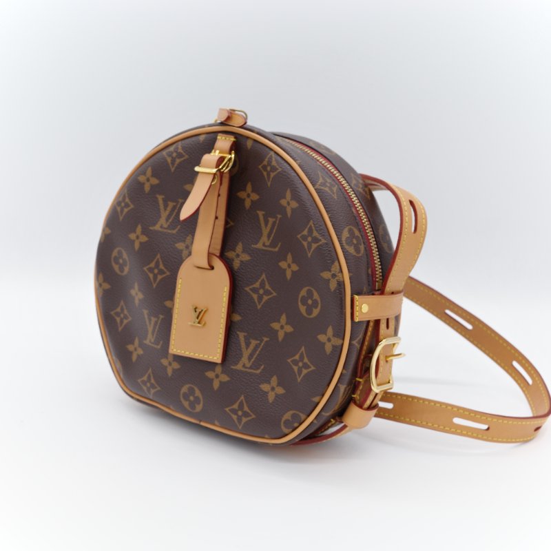 Louis Vuitton 路易威登 Boite Chapeau Souple 大號 圓餅包 MM 老花帆布 斜背包 肩背包-3