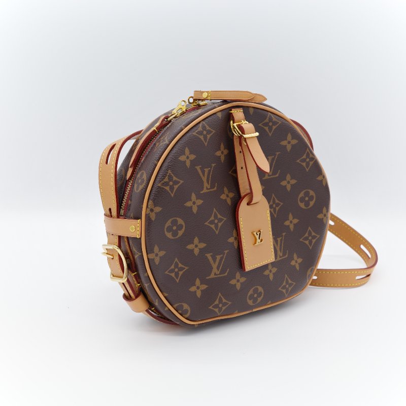 Louis Vuitton 路易威登 Boite Chapeau Souple 大號 圓餅包 MM 老花帆布 斜背包 肩背包-4