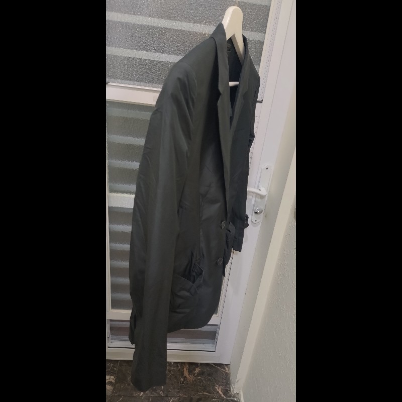 Prada 黑色皺皺口袋外套-8