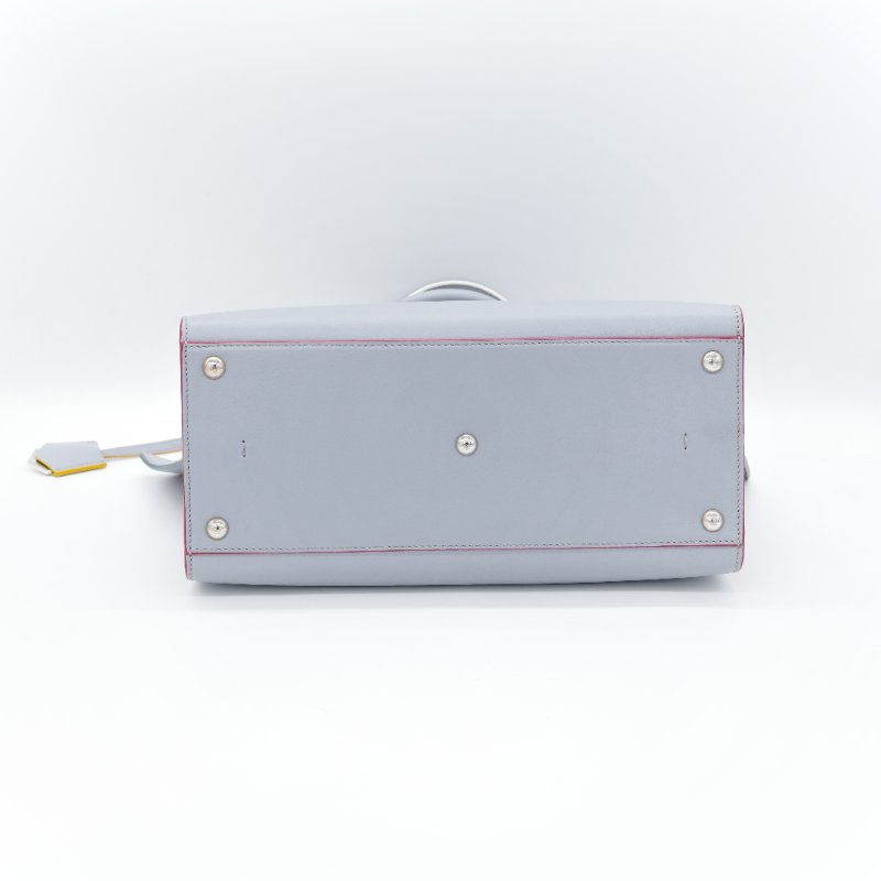 Fendi 芬迪 3 Jours 2Way 灰色 牛皮 彩色 銀扣 手挽 肩背 兩用袋-5