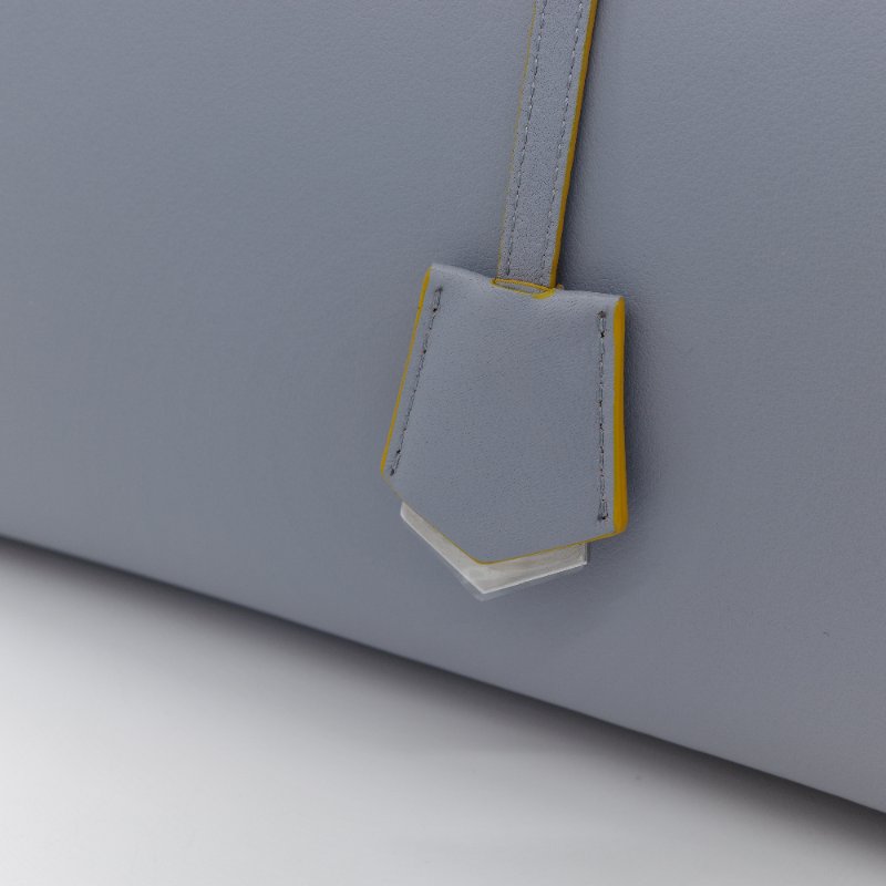 Fendi 芬迪 3 Jours 2Way 灰色 牛皮 彩色 銀扣 手挽 肩背 兩用袋-6