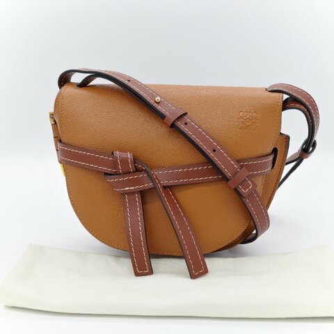 Loewe 羅威 Gate 牛皮 駝色 焦糖色 咖啡棕色 肩背包 斜背包