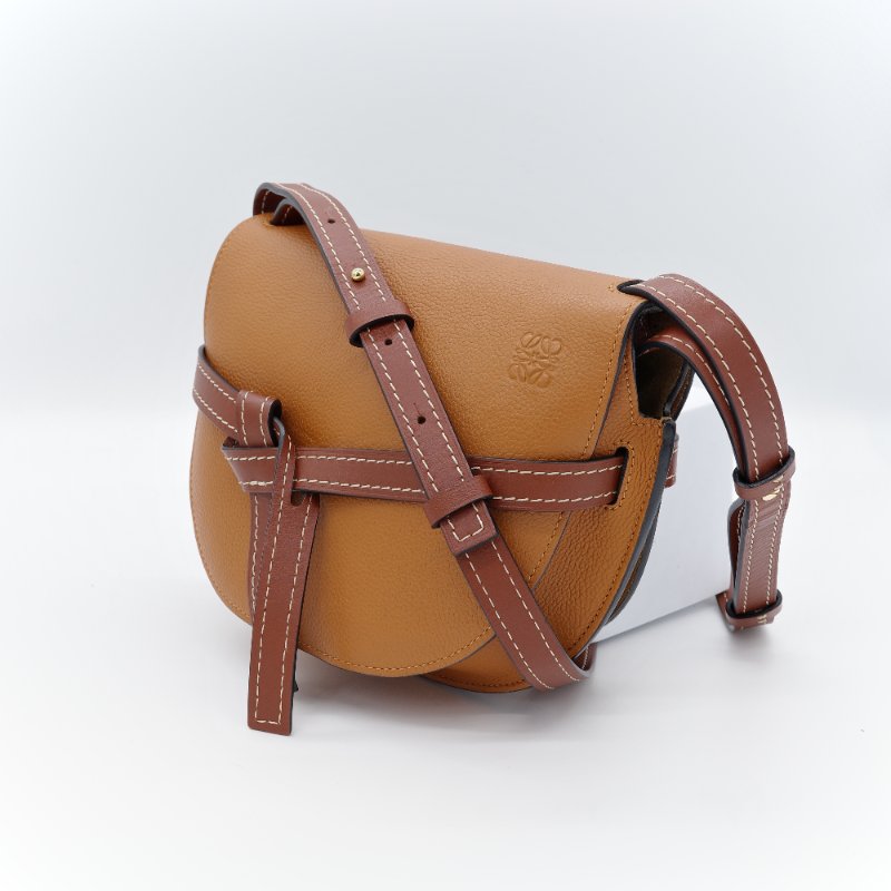 Loewe 羅威 Gate 牛皮 駝色 焦糖色 咖啡棕色 肩背包 斜背包-2