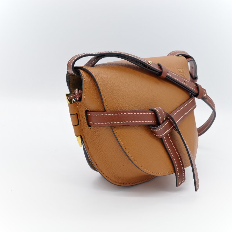 Loewe 羅威 Gate 牛皮 駝色 焦糖色 咖啡棕色 肩背包 斜背包-3