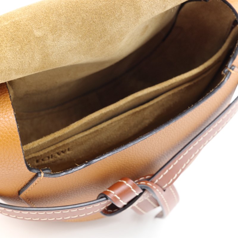 Loewe 羅威 Gate 牛皮 駝色 焦糖色 咖啡棕色 肩背包 斜背包-9