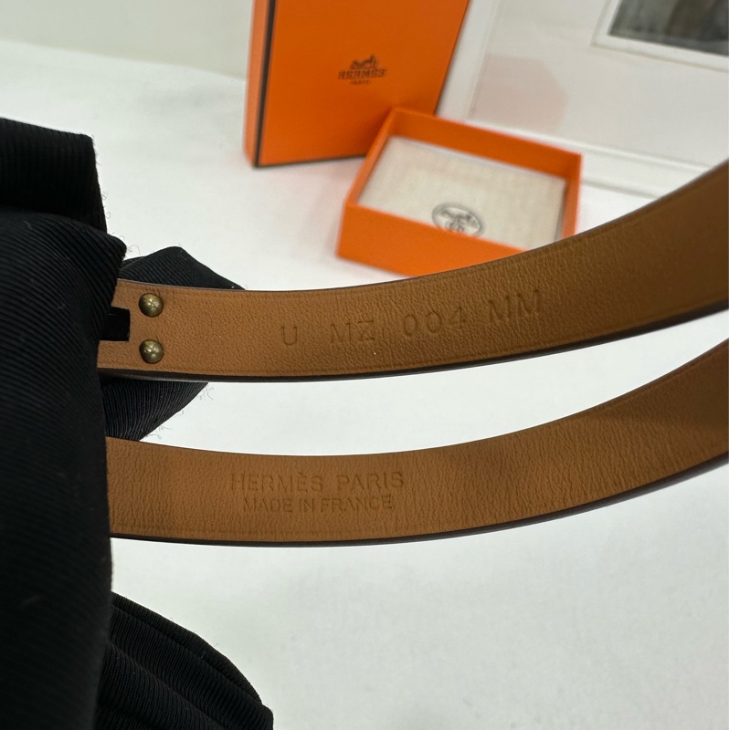 HERMES Kelly 雙圈凱利扣 小牛皮 手鍊 女款 粉 U刻-5