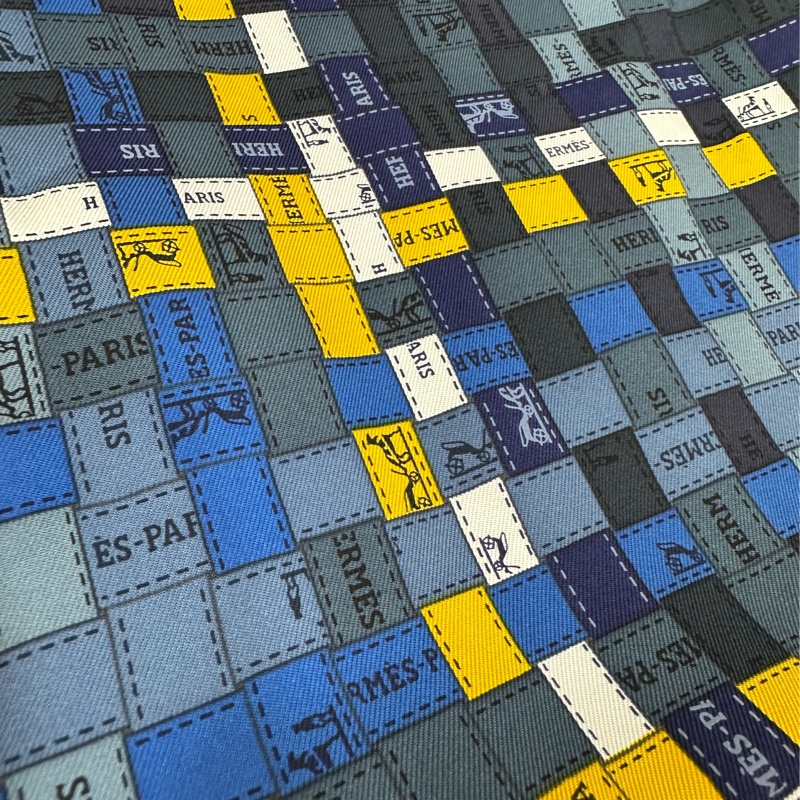 愛馬仕Hermes絲巾90*90cm，緞帶絲語bolduc，絕版愛馬仕絲巾-2