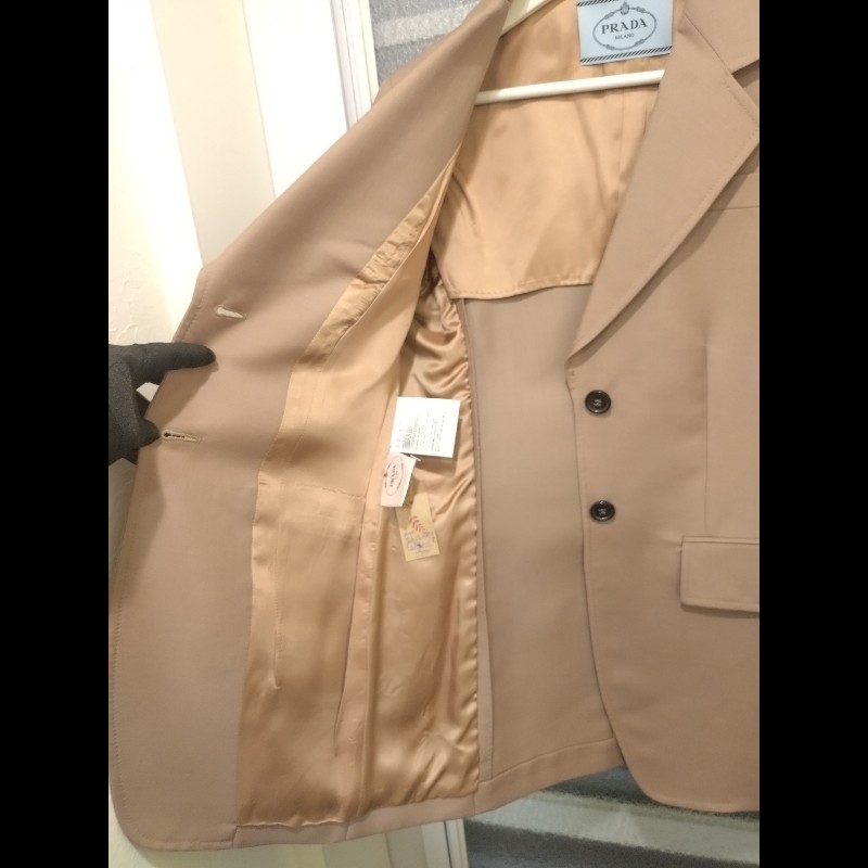 Prada 駝色西裝外套-9