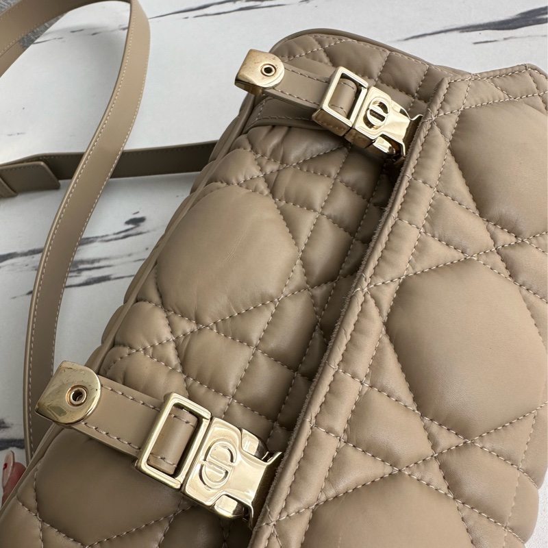 Dior 奶茶色黛妃超美斜背包❤️❤️-12