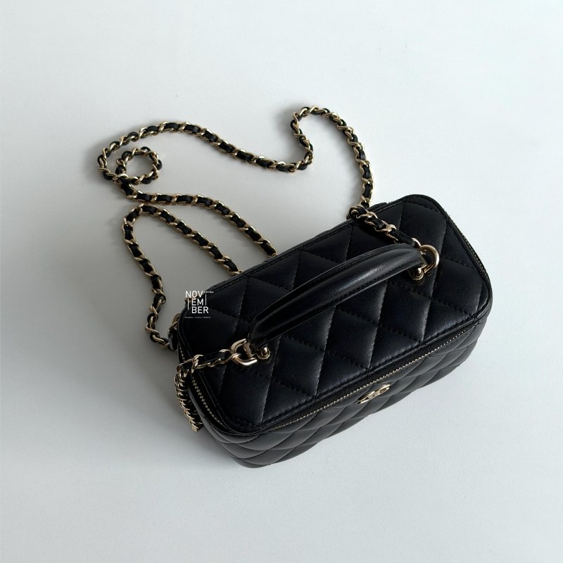 99新🆕 Chanel 香奈兒 手柄長盒子黑色金釦-2