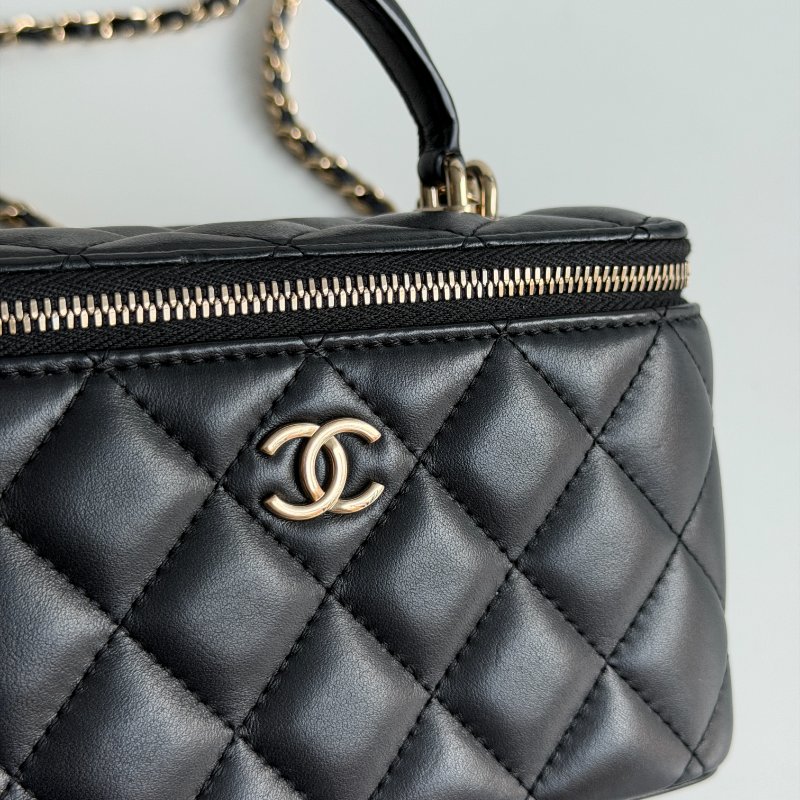 99新🆕 Chanel 香奈兒 手柄長盒子黑色金釦-10