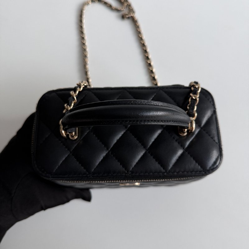 99新🆕 Chanel 香奈兒 手柄長盒子黑色金釦-16