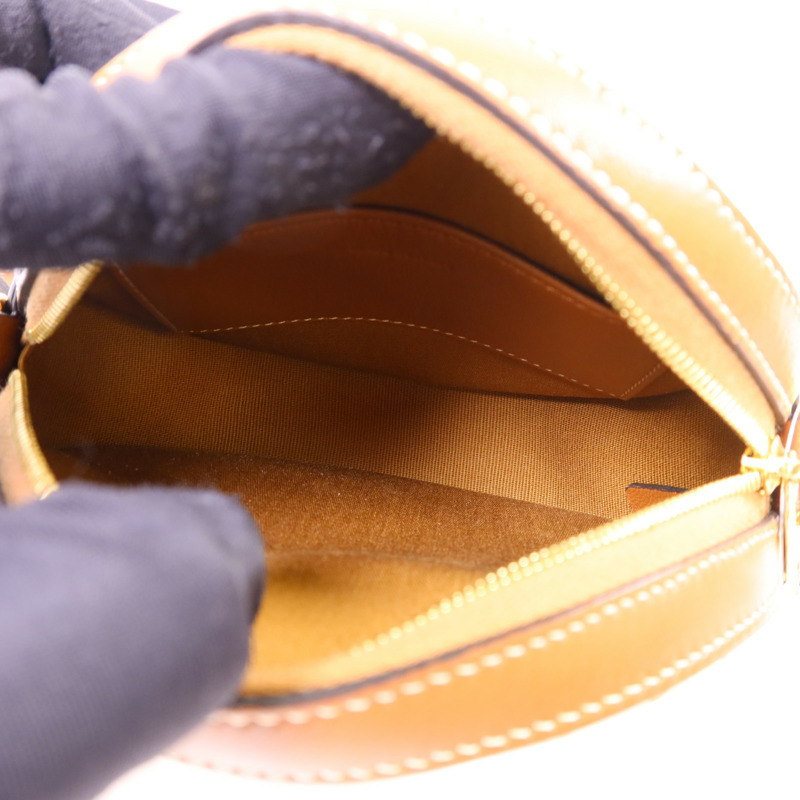 CELINE 塗層帆布Triomphe Round Shoulder Bag金扣肩背袋-5