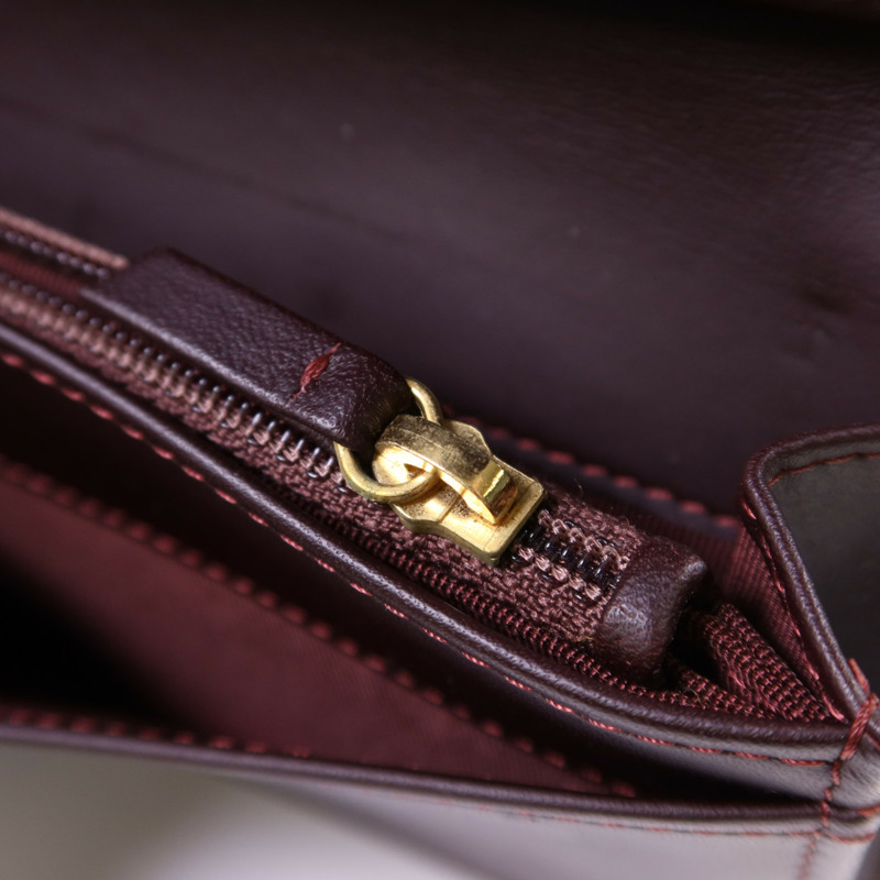 CHANEL 牛皮皮革Bifold Long Wallet金扣長錢包-8