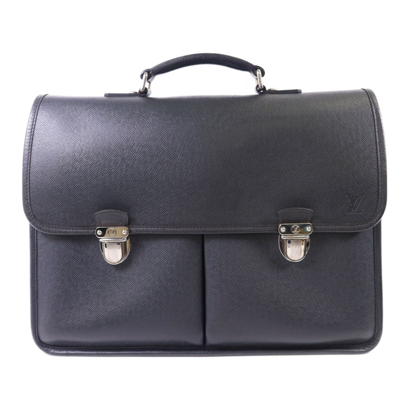 LOUIS VUITTON Taiga Anton Messenger Bag銀扣公事包-0