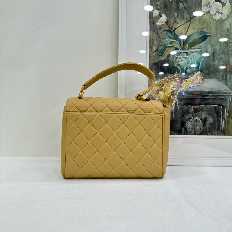Chanel 香奈兒 vintage Kelly25經典中古手提 經典優雅,尺寸25×17 鐳射清楚-1
