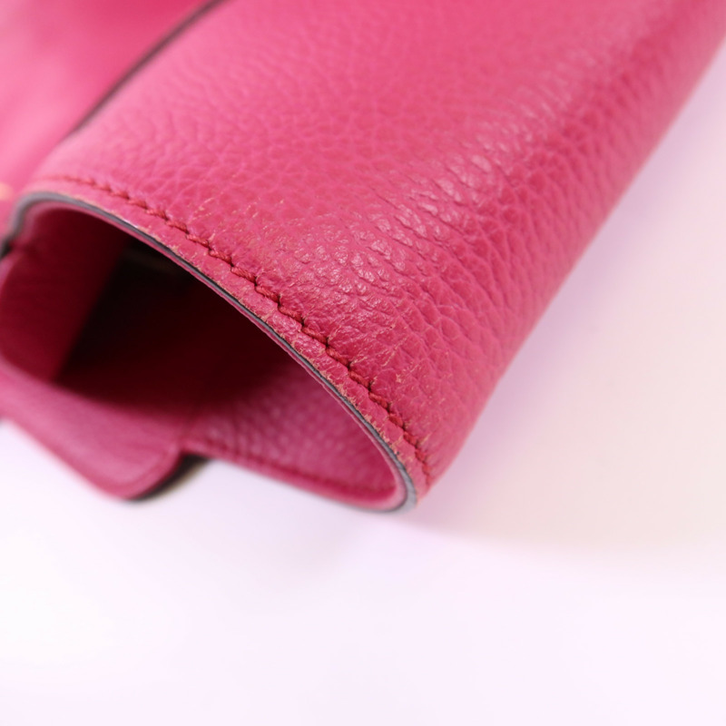 GUCCI 牛皮皮革Shoulder Bag金扣肩背袋-17