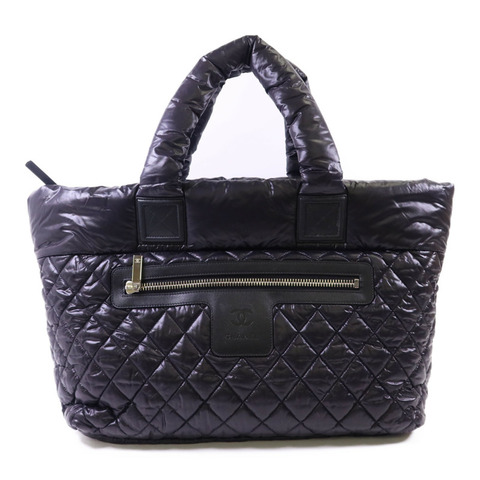 CHANEL 尼龍Coco Cocoon Medium銀扣手挽袋