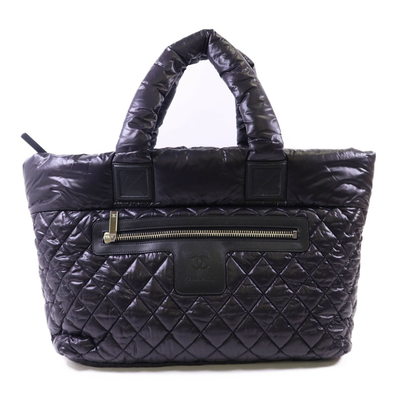 CHANEL 尼龍Coco Cocoon Medium銀扣手挽袋-0