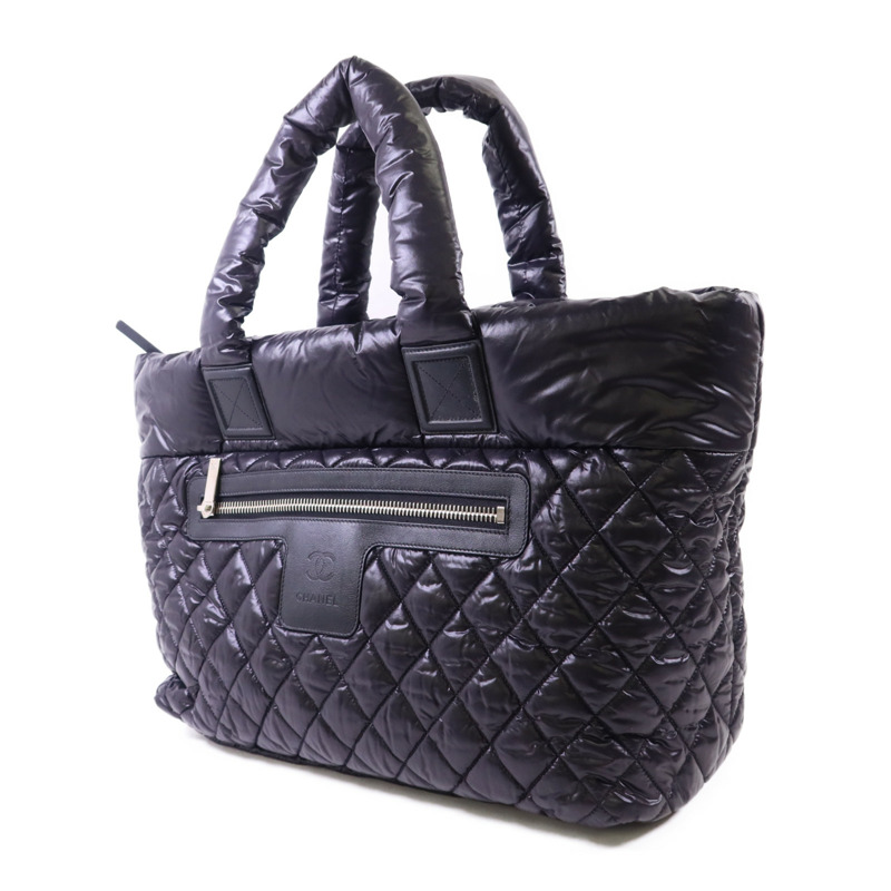 CHANEL 尼龍Coco Cocoon Medium銀扣手挽袋-2