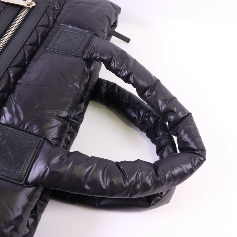CHANEL 尼龍Coco Cocoon Medium銀扣手挽袋-4