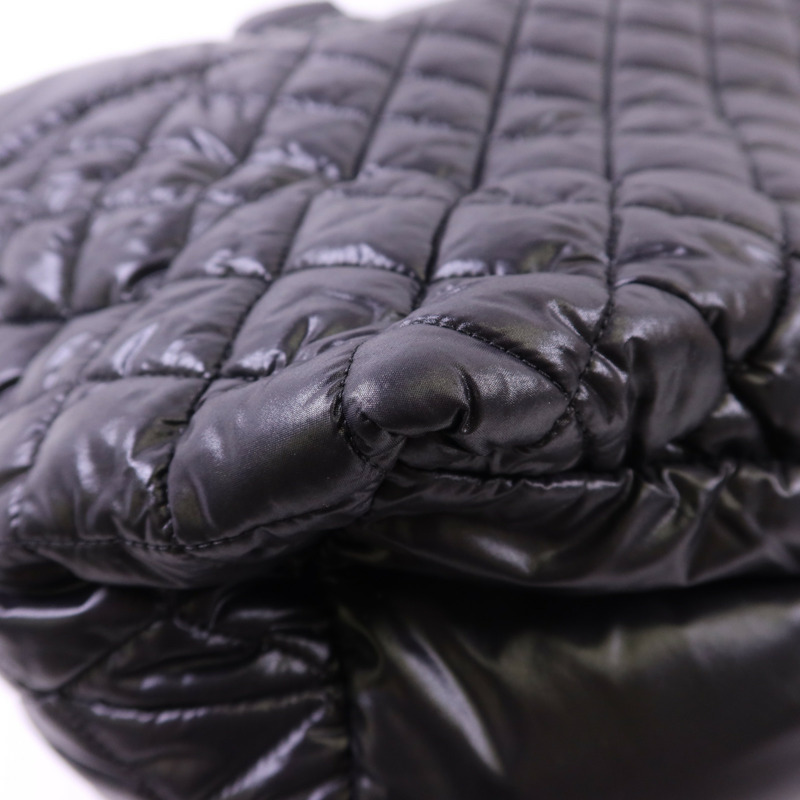 CHANEL 尼龍Coco Cocoon Medium銀扣手挽袋-14