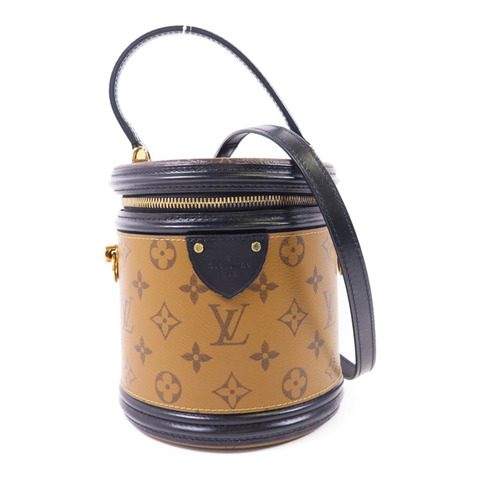 LOUIS VUITTON Monogram Reverse Cannes金扣手挽肩背兩用袋