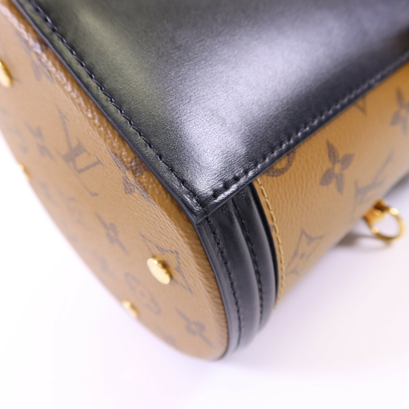 LOUIS VUITTON Monogram Reverse Cannes金扣手挽肩背兩用袋-14