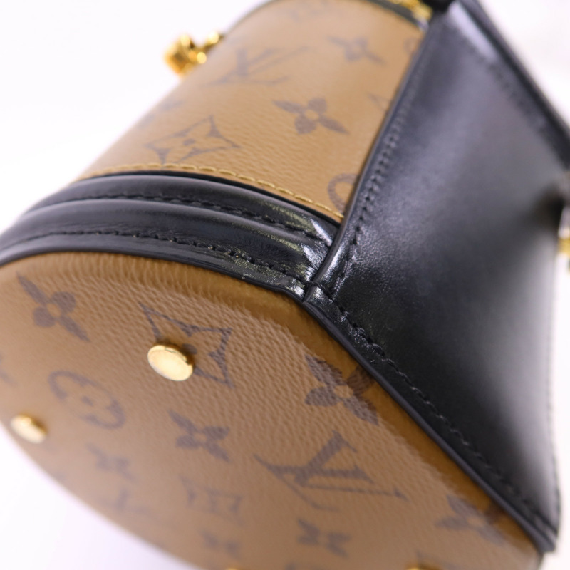 LOUIS VUITTON Monogram Reverse Cannes金扣手挽肩背兩用袋-15