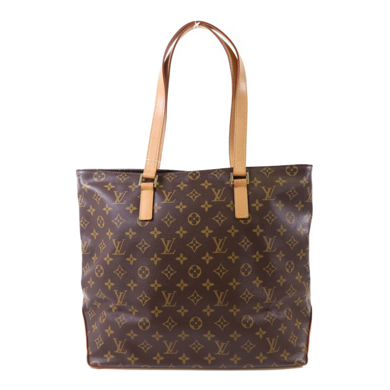 LOUIS VUITTON Monogram Cabas Mezzo金扣肩背袋棕色-1