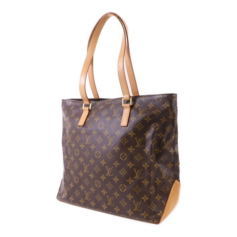 LOUIS VUITTON Monogram Cabas Mezzo金扣肩背袋棕色-2
