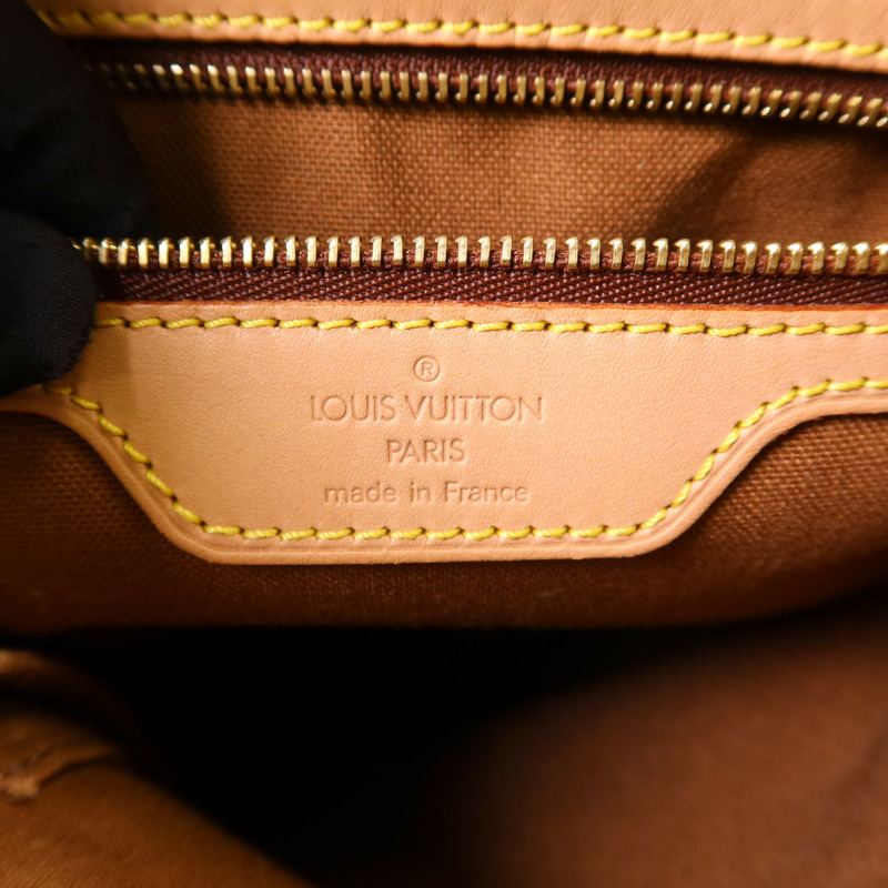 LOUIS VUITTON Monogram Cabas Mezzo金扣肩背袋棕色-4