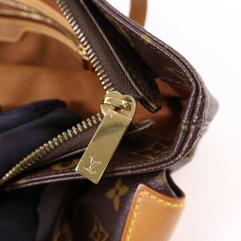 LOUIS VUITTON Monogram Cabas Mezzo金扣肩背袋棕色-6