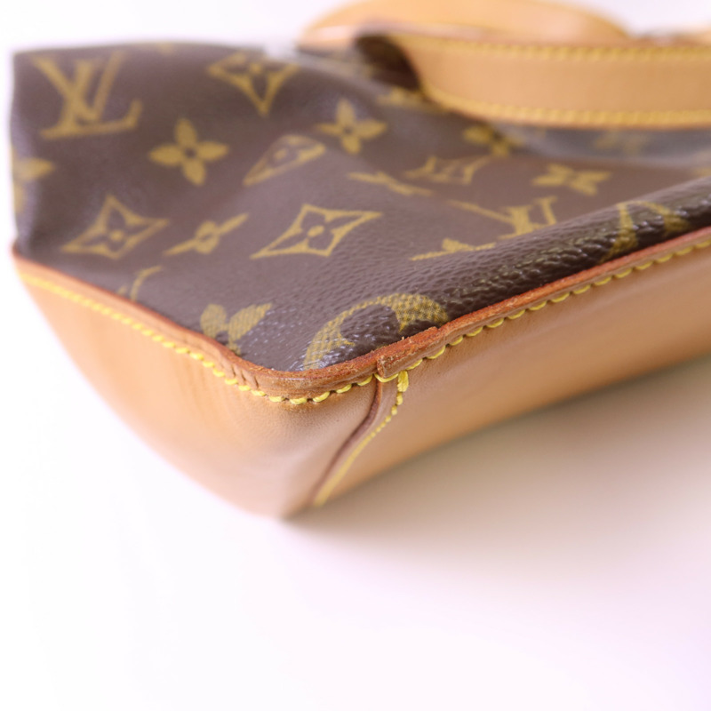 LOUIS VUITTON Monogram Cabas Mezzo金扣肩背袋棕色-11