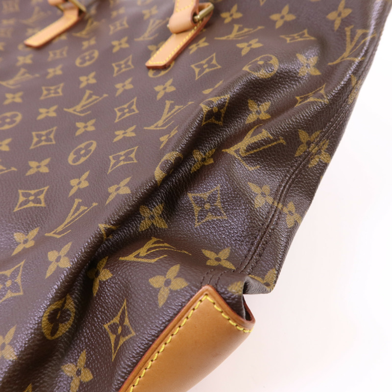 LOUIS VUITTON Monogram Cabas Mezzo金扣肩背袋棕色-13