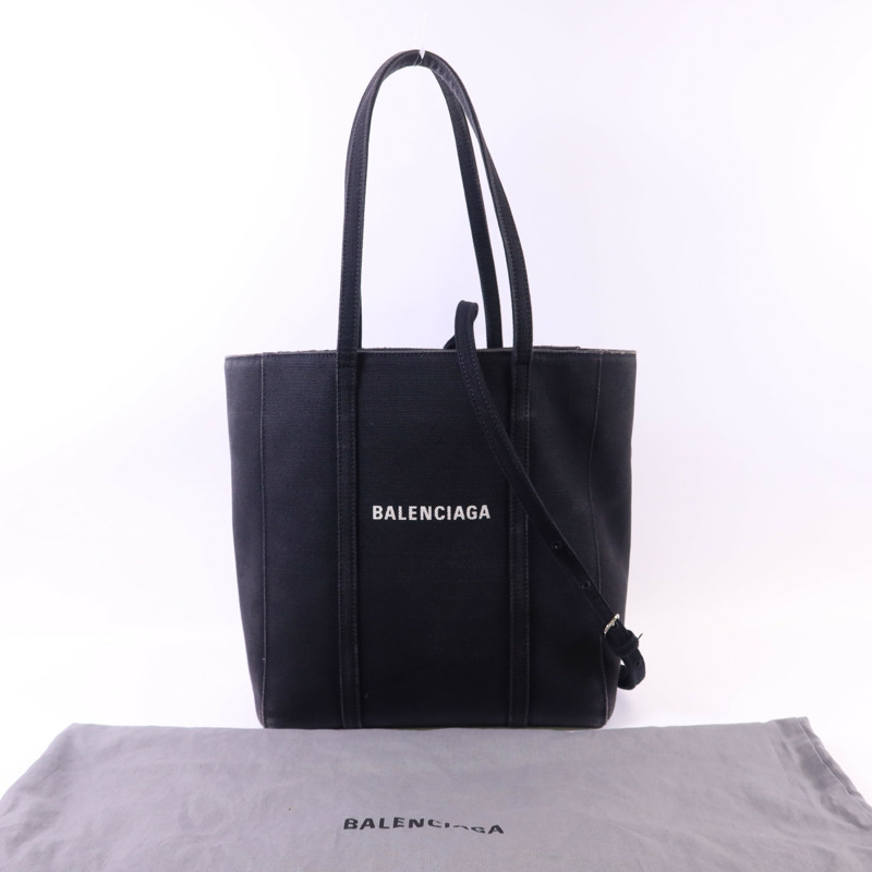 BALENCIAGA 帆布Everyday XS銀扣手挽肩背兩用袋-21