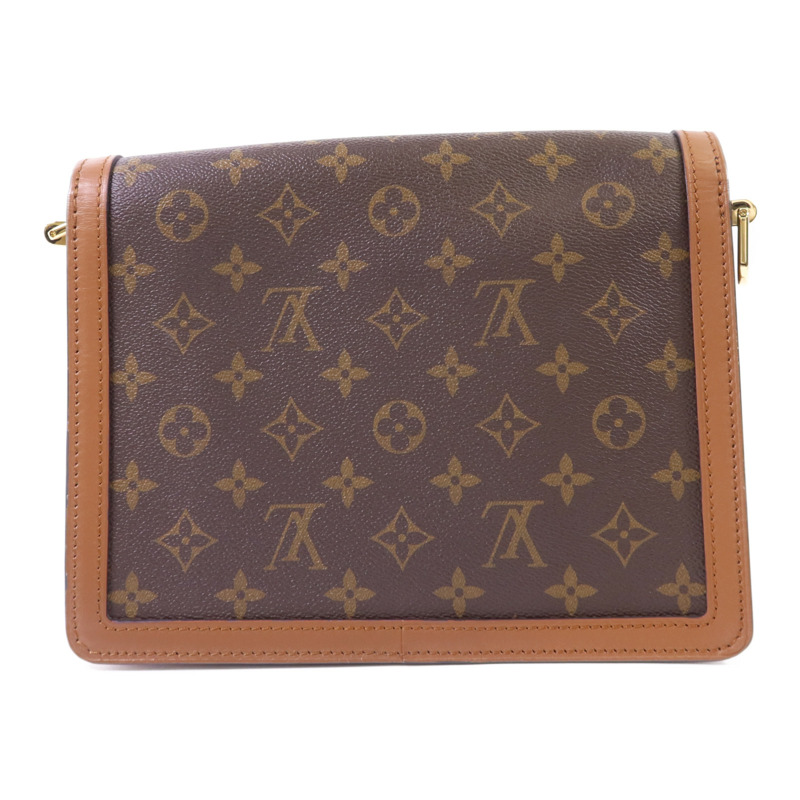 LOUIS VUITTON Monogram Reverse Dauphine MM金扣肩背袋-1