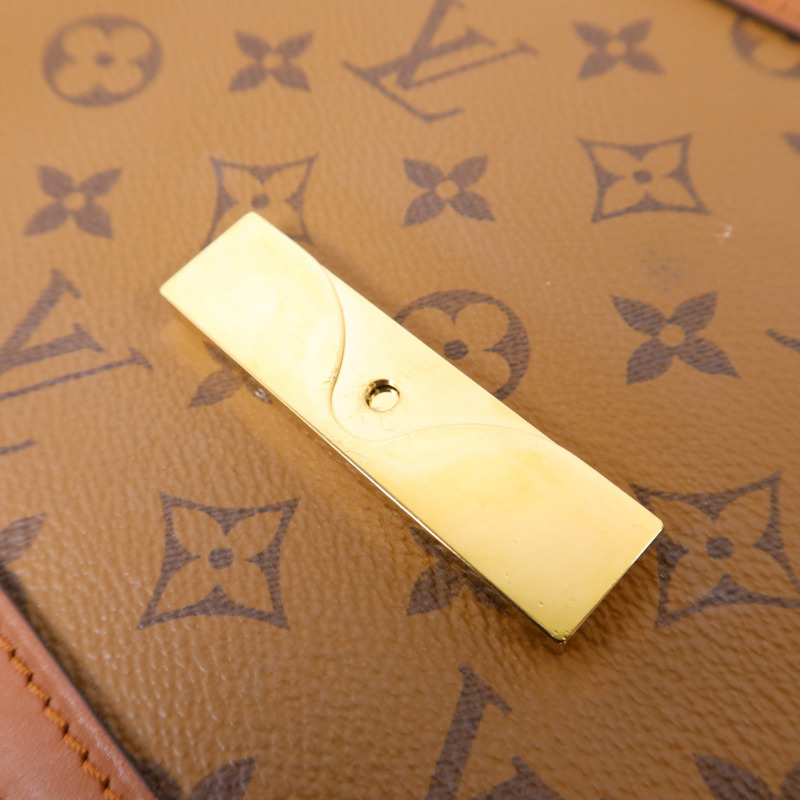 LOUIS VUITTON Monogram Reverse Dauphine MM金扣肩背袋-11