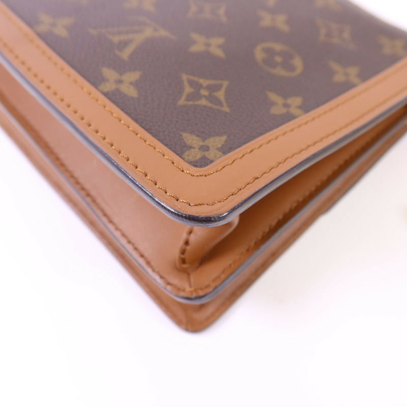 LOUIS VUITTON Monogram Reverse Dauphine MM金扣肩背袋-15