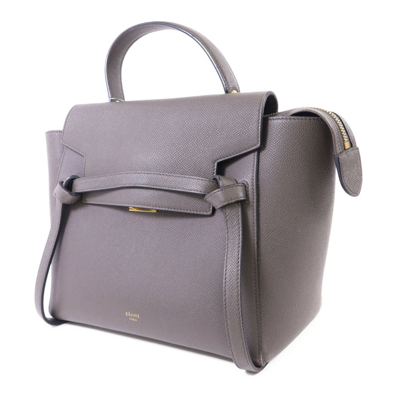 CELINE 牛皮皮革Micro Belt Bag金扣手挽肩背兩用袋-2