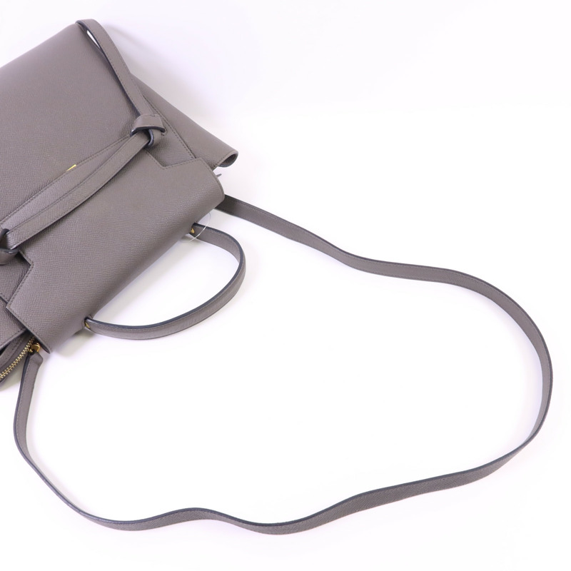 CELINE 牛皮皮革Micro Belt Bag金扣手挽肩背兩用袋-4